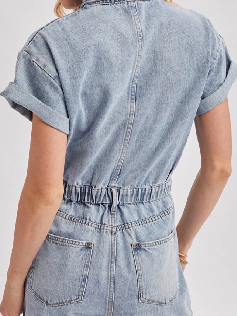 Denim Romper - Picture 2 of 2